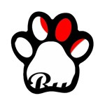 I-Love-My-Bulldog Magnet (Paw Print) Front