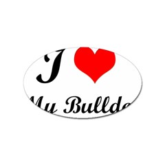 I-love-my-bulldog Sticker Oval (10 Pack) by swimsuitscccc