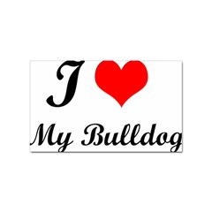 I-love-my-bulldog Sticker Rectangular (10 Pack)