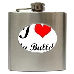 I-love-my-bulldog Hip Flask (6 Oz)