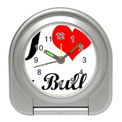 I-love-my-bulldog Travel Alarm Clock by swimsuitscccc