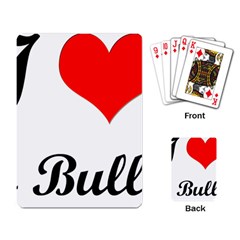 I-love-my-bulldog Playing Cards Single Design