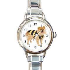 Dog-photo Round Italian Charm Watch by swimsuitscccc