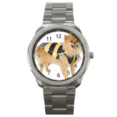 Dog-photo Sport Metal Watch by swimsuitscccc