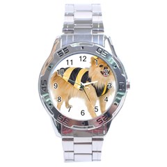 Dog-photo Stainless Steel Analogue Men’s Watch by swimsuitscccc