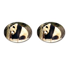 Giant Panda National Zoo Cufflinks (oval)