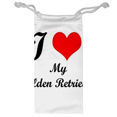 I Love My Golden Retriever Jewelry Bag by ArtsCafecom3