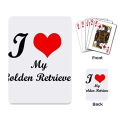 I Love My Golden Retriever Playing Cards Single Design by ArtsCafecom3