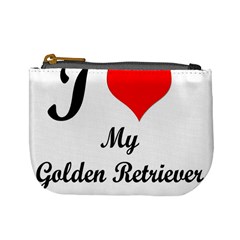 I Love My Golden Retriever Mini Coin Purse by ArtsCafecom3