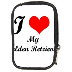 I Love My Golden Retriever Compact Camera Leather Case