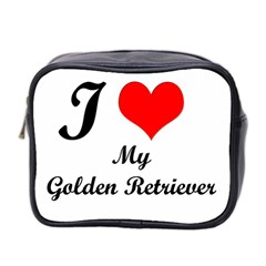 I Love My Golden Retriever Mini Toiletries Bag (two Sides)