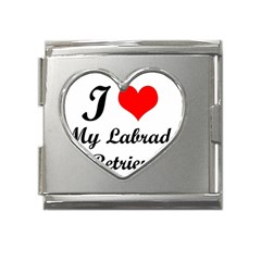 I Love My Labrador Retriever Mega Link Heart Italian Charm (18mm) by ArtsCafecom3