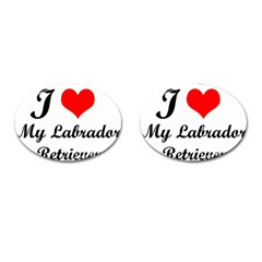 I Love My Labrador Retriever Cufflinks (oval)