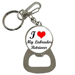 I Love My Labrador Retriever Bottle Opener Key Chain by ArtsCafecom3