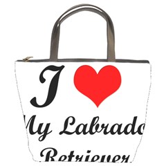 I Love My Labrador Retriever Bucket Bag by ArtsCafecom3