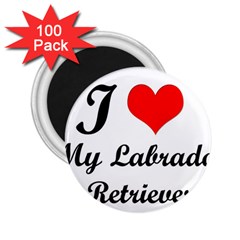 I Love My Labrador Retriever 2 25  Magnet (100 Pack) 