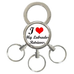 I Love My Labrador Retriever 3-ring Key Chain