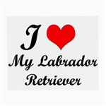 I Love My Labrador Retriever Glasses Cloth (Small, Two Sides) Back