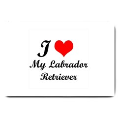 I Love My Labrador Retriever Large Doormat by swimsuitscccc