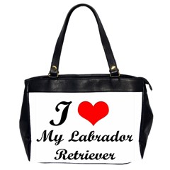 I Love My Labrador Retriever Oversize Office Handbag (two Sides) by swimsuitscccc