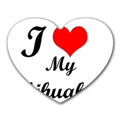 I Love My Chihuahua Mousepad (heart) by CowCowDemo