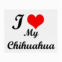 I Love My Chihuahua Glasses Cloth (small, Two Sides) by CowCowDemo