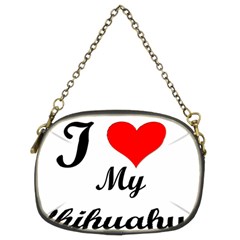 I Love My Chihuahua Chain Purse (two Sides) by CowCowDemo