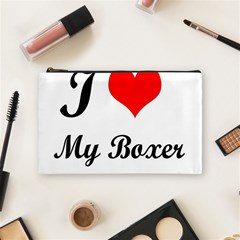 I Love My Boxer Cosmetic Bag (medium)