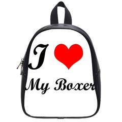 I Love My Boxer School Bag (small) by CowCowDemo