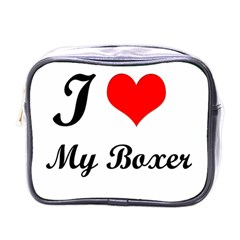 I Love My Boxer Mini Toiletries Bag (one Side)