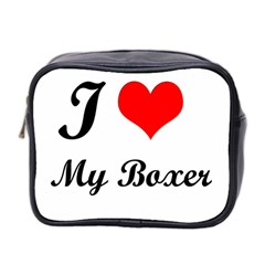 I Love My Boxer Mini Toiletries Bag (two Sides)