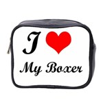 I Love My Boxer Mini Toiletries Bag (Two Sides) Front