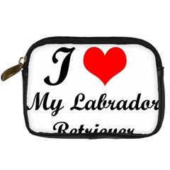 I Love My Labrador Retriever Digital Camera Leather Case