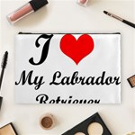 I Love My Labrador Retriever Cosmetic Bag (Large) Front