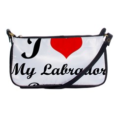 I Love My Labrador Retriever Shoulder Clutch Bag by CowCowDemo