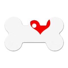 I-love-my-bulldog Dog Tag Bone (two Sides)