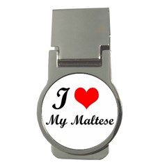 I Love My Maltese Money Clip (round) by happyc