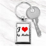 I Love My Maltese Key Chain (Rectangle) Front