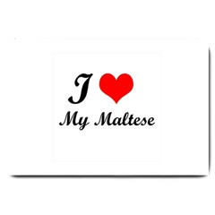 I Love My Maltese Large Doormat by happyc