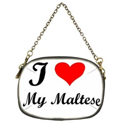 I Love My Maltese Chain Purse (one Side)