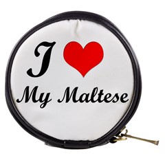 I Love My Maltese Mini Makeup Bag