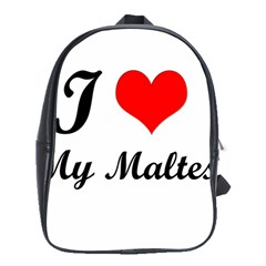 I Love My Maltese School Bag (large) by happyc