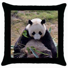 Big Panda Throw Pillow Case (black) by dropshipcnnet