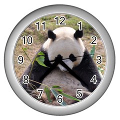 Big Panda Wall Clock (silver) by dropshipcnnet