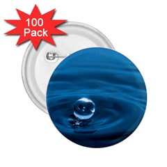 Water Drop 2 25  Button (100 Pack) by knknjkknjdd