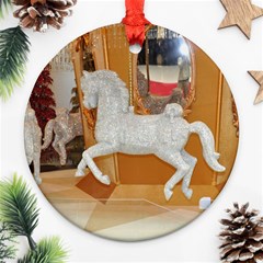 White Horse Ornament (round)