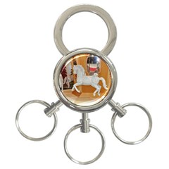 White Horse 3-ring Key Chain by berry3333