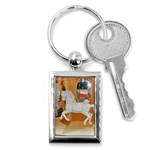 White Horse Key Chain (Rectangle) Front