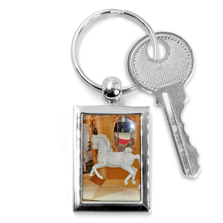 White Horse Key Chain (Rectangle)