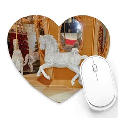 White Horse Mousepad (heart)